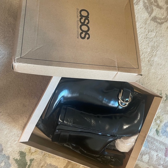 ASOS DESIGN Envy high ankle boots in black - LIKE NEW NEVER WORN - Picture 5 of 7
